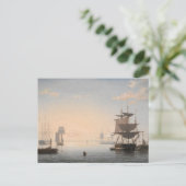 Hafen von Boston mit der Stadt in der Ferne Postkarte (Stehend Vorderseite)