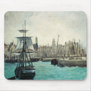 Hafen von Calais von Manet, Vintage Impressionismu Mousepad