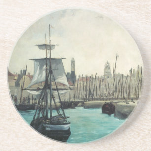 Hafen von Calais von Manet, Vintage Impressionismu Untersetzer