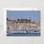 Hafen von Cannes in Frankreich Postkarte (Vorne/Hinten)