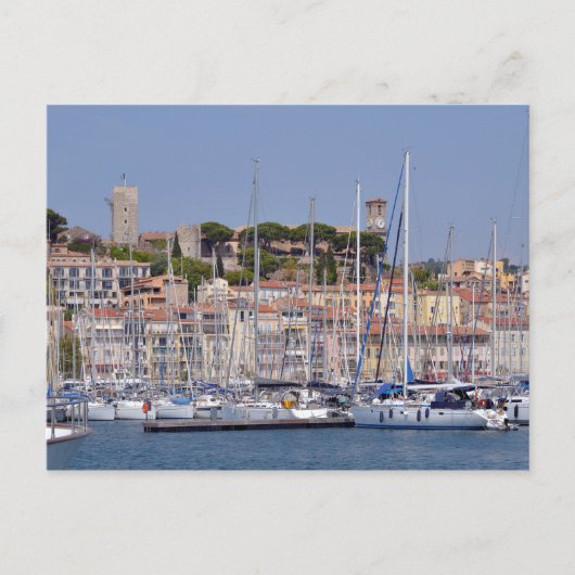 Hafen von Cannes in Frankreich Postkarte (Vorderseite)