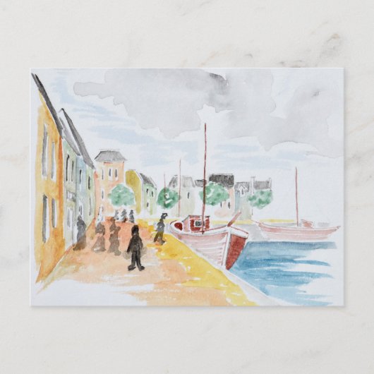 Hafen von Concarneau | Bretagne, Frankreich Postkarte (Vorderseite)