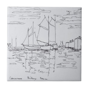 Hafen von Concarneau  Südliche Bretagne, Frankreic Fliese