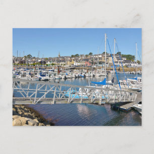 Hafen von Douarnenez in Frankreich Feiertagspostkarte