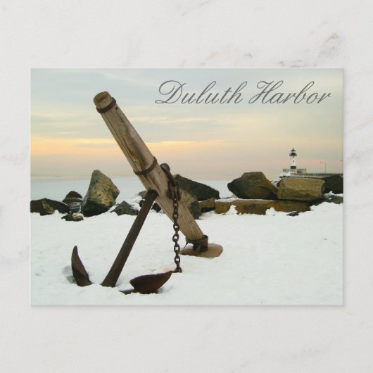 Hafen von Duluth im Winter Postkarte (Vorderseite)
