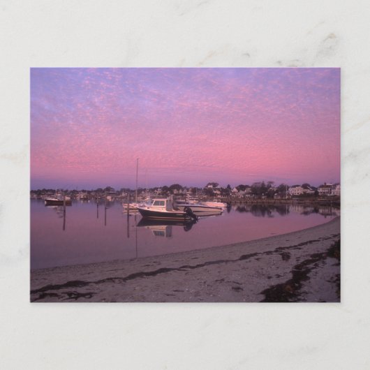 Hafen von Edgartown bei Dawn Marthas Vineyard Postkarte (Vorderseite)