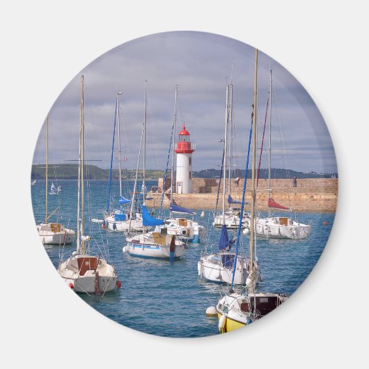 Hafen von Erquy in Frankreich Magnet (Vorne)