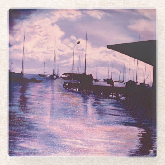 Hafen von Fort de France, Martinique Glasuntersetzer (Vorderseite)