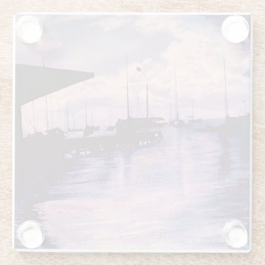 Hafen von Fort de France, Martinique Glasuntersetzer (Rückseite)