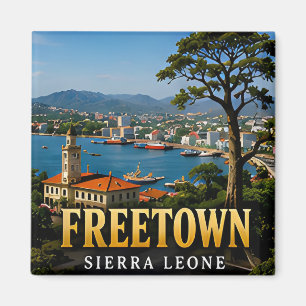 Hafen von Freetown und atlantische Schönheit Magnet