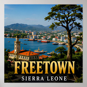 Hafen von Freetown und atlantische Schönheit Poster