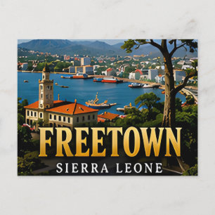 Hafen von Freetown und atlantische Schönheit Postkarte