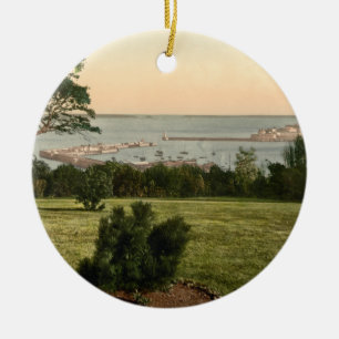 Hafen von Guernsey, Kanalinseln, England Keramikornament