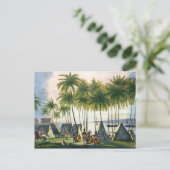 Hafen von Hanarourou auf den Sandwich-Inseln Postkarte (Stehend Vorderseite)