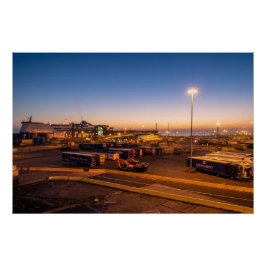 Hafen von Hull Sonnenuntergang Maritime Industrie Poster