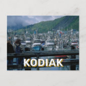 Hafen von Kodiak, Alaska Postkarte (Vorderseite)