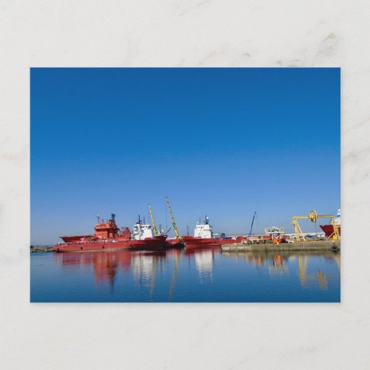 'Hafen von Leith, Edinburgh' Postkarte (Vorderseite)