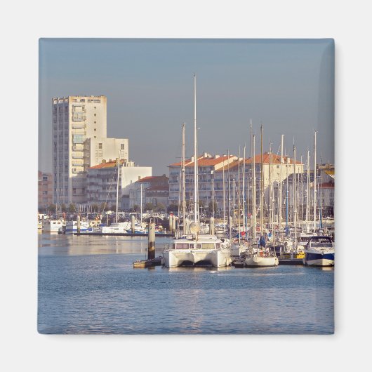 Hafen von Les Sables d'Olonne in Frankreich Postca Magnet (Vorne)