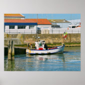 Hafen von l'Herbaudière in Frankreich Poster (Vorne)