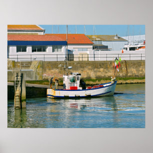 Hafen von l'Herbaudière in Frankreich Poster