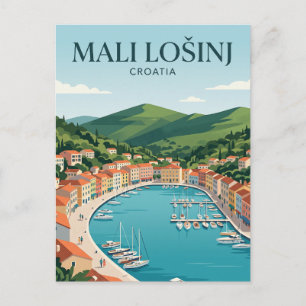 Hafen von Mali Lošinj Kroatien Postkarte