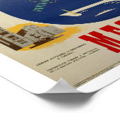 Hafen von Messina auf Sizilien Vintage italienisch Poster (Ecke)