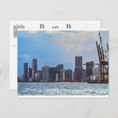 Hafen von Miami Postkarte (Vorne/Hinten)