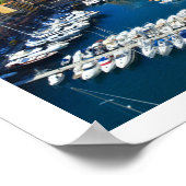Hafen von Monaco Poster (Ecke)