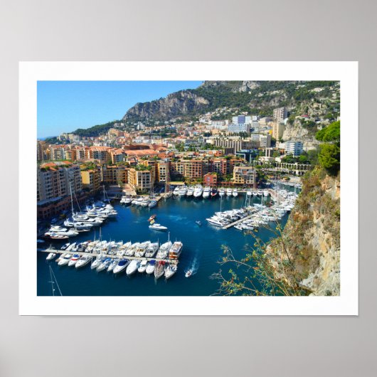 Hafen von Monaco Poster (Vorne)