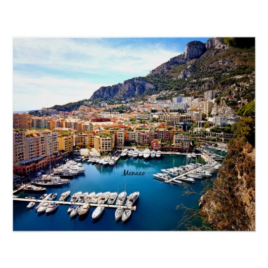 Hafen von Monaco Poster (Vorderseite)