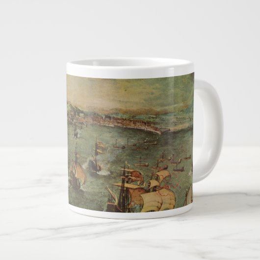 Hafen von Neapel durch Pieter Bruegel, der Ältere Jumbo-Tasse (Vorderseite Rechts)