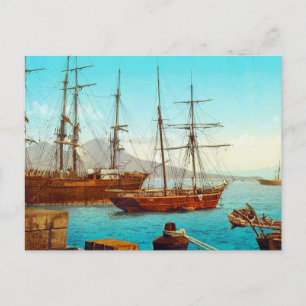 Hafen von Neapel Italien 1800 Postkarte