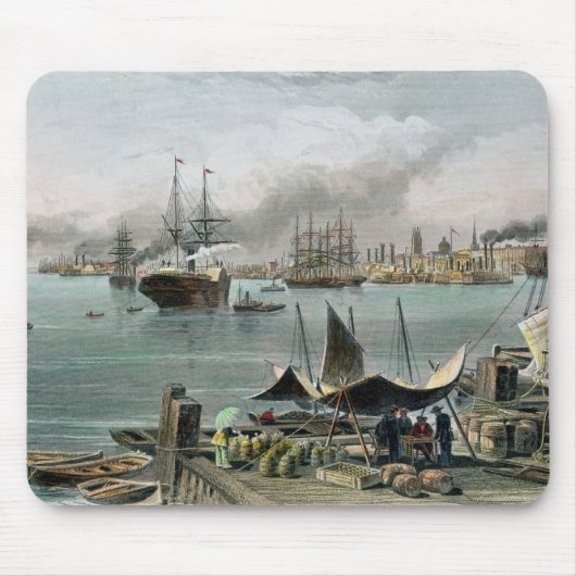 Hafen von New Orleans, graviert von D.G. Thompson Mousepad (Vorne)