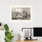Hafen von New Orleans mit großen Schiffen im Hafen Poster (Heimbüro)