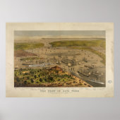 Hafen von New York von Ives im Jahr 1878 Poster (Vorne)