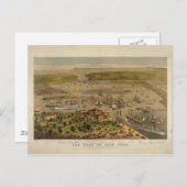 Hafen von New York von Ives im Jahr 1878 Postkarte (Vorne/Hinten)