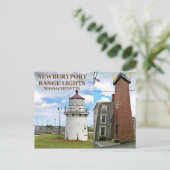 Hafen von Newburyport: Entfernungsleuchten, Massen Postkarte (Stehend Vorderseite)