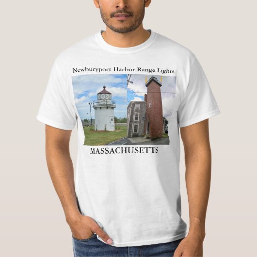 Hafen von Newburyport mit Entfernungsbeleuchtung,  T-Shirt (Vorderseite)