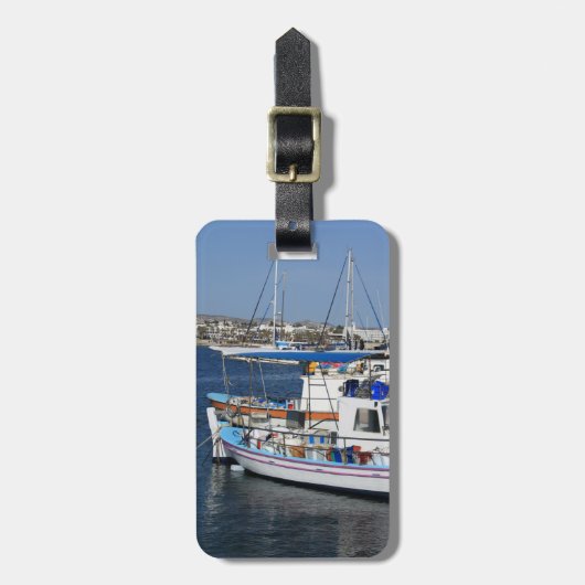 Hafen von Paphos Gepäckanhänger (Vorderseite vertikal)