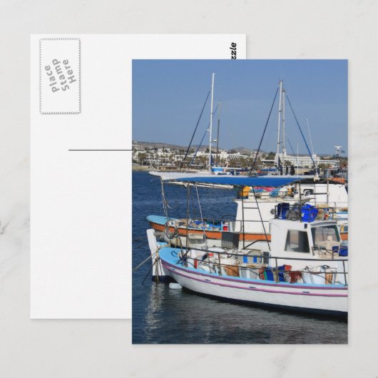 Hafen von Paphos Postkarte (Vorne/Hinten)