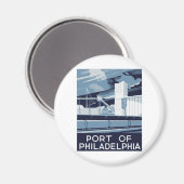 Hafen von Philadelphia Magnet (Vorderseite/Rückseite)