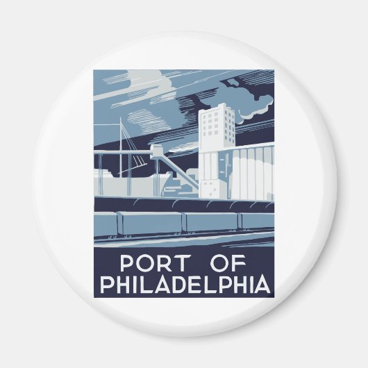 Hafen von Philadelphia Magnet (Vorne)