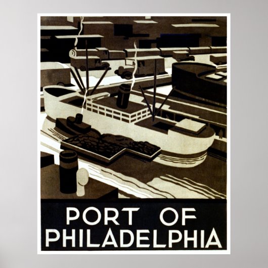 Hafen von Philadelphia WPA Poster (Vorne)
