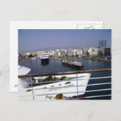 Hafen von Piräus, Athen Postkarte (Vorne/Hinten)