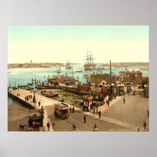 Hafen von Portsmouth, Hampshire, England Poster