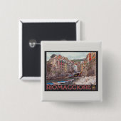 Hafen von Riomaggiore (schwarz) Button (Vorne & Hinten)