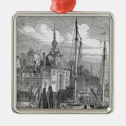 Hafen von Rotterdam, Holland Ornament Aus Metall (Vorne)