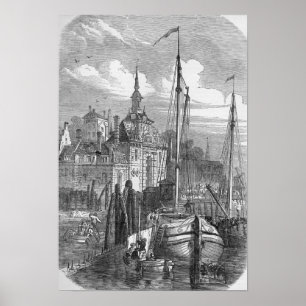 Hafen von Rotterdam, Holland Poster