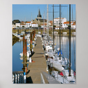 Hafen von Saint-Gilles-Croix-de-Vie in Frankreich Poster