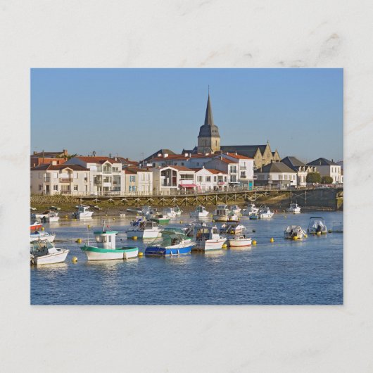 Hafen von Saint-Gilles-Croix-de-Vie in Frankreich Postkarte (Vorderseite)